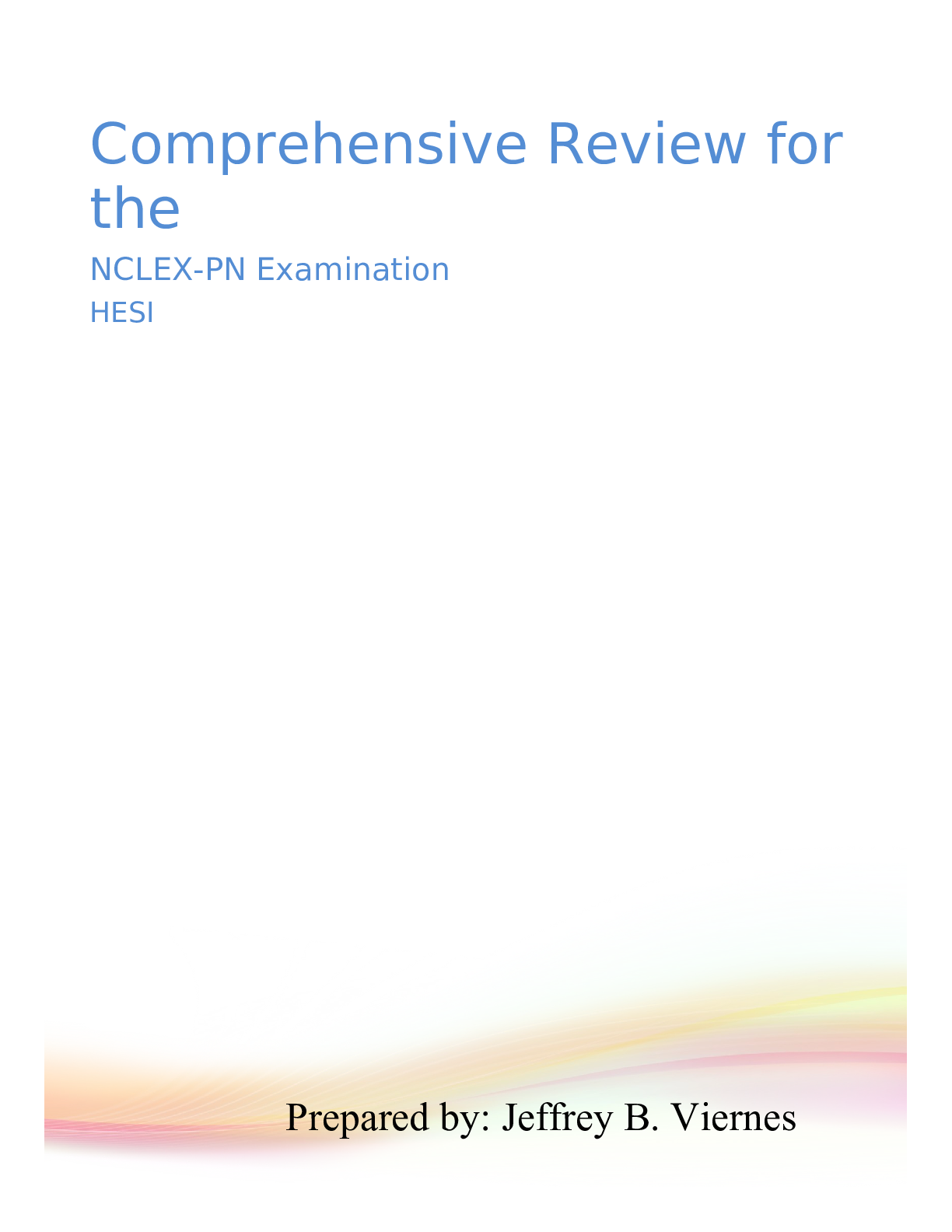 Preview image for Comprehensive Review for the NCLEX-PN Examination HESI