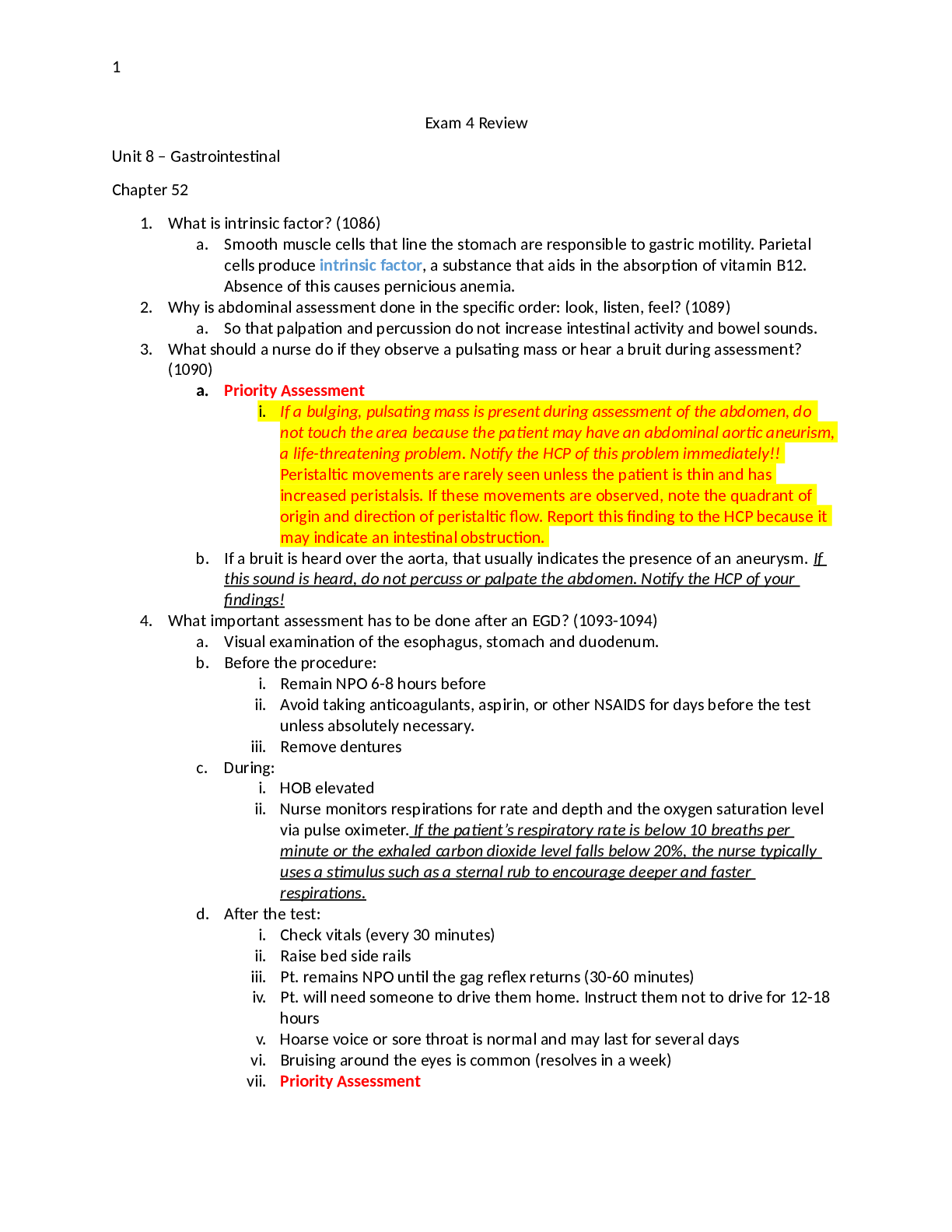 Preview image for NUR 170 Exam 4 Copy- Galen College of Nursing