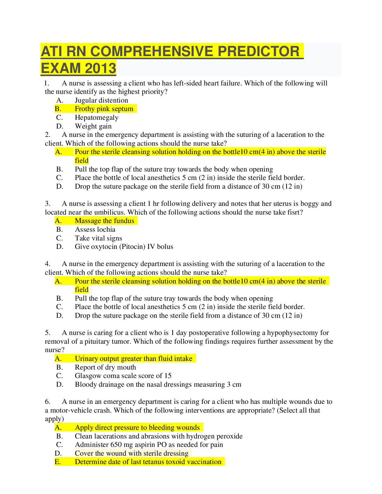 Preview image for ATI RN Predictor