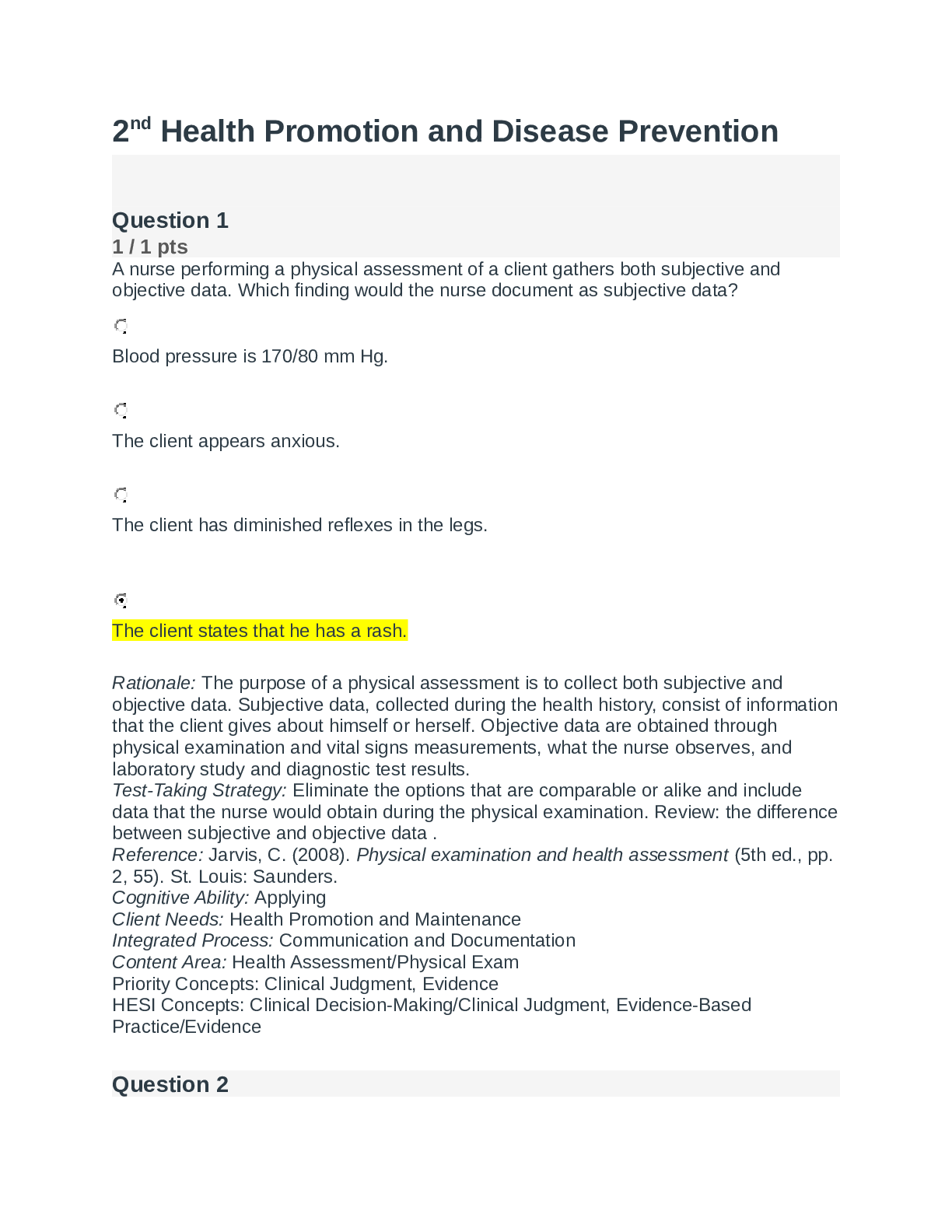 Preview image for NR 305 2 nd Health Promotion and Disease Prevention