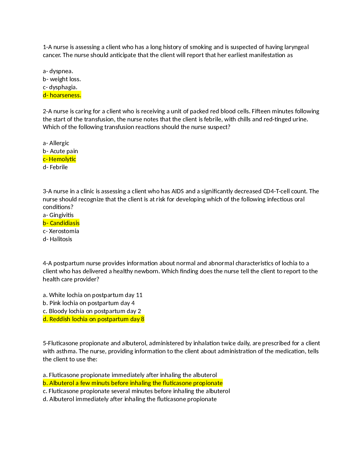 Preview image for NURSING 555 pharmacology - Miami Regional University Florida