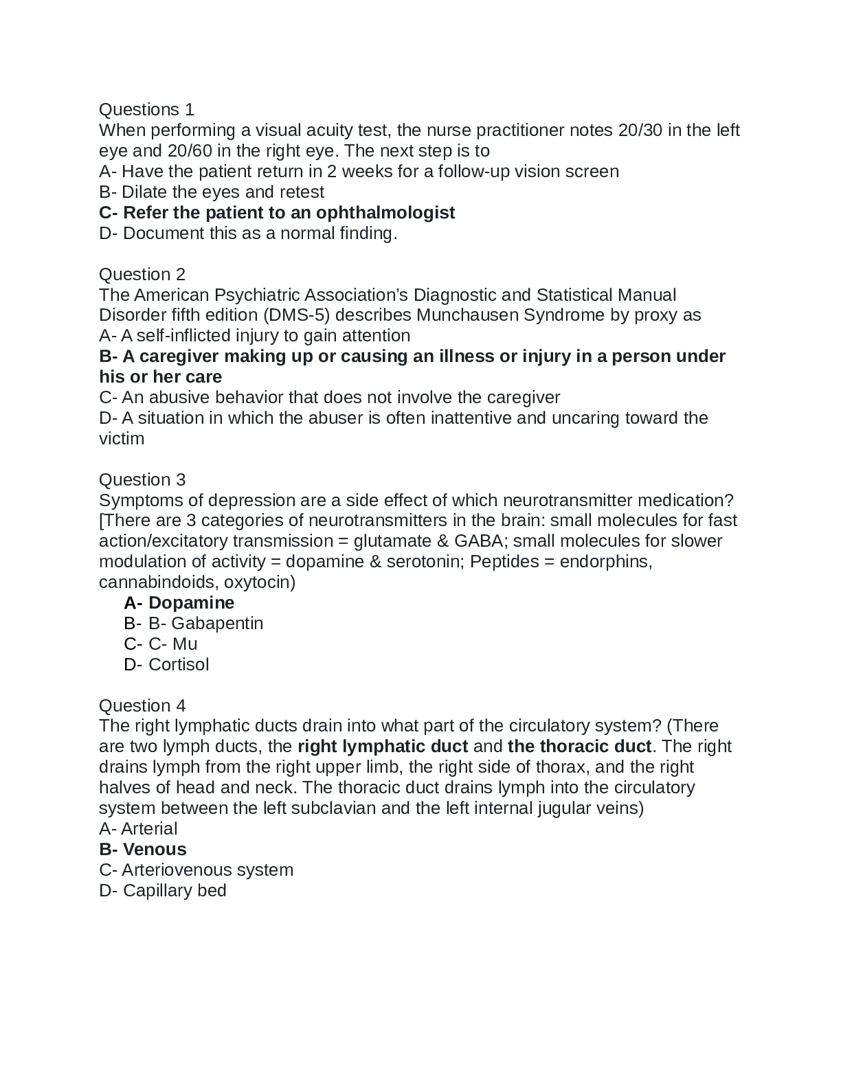 Preview image for NURSING MISC 3P EXAM QUESTIONS AND ANSWERS,100% CORRECT