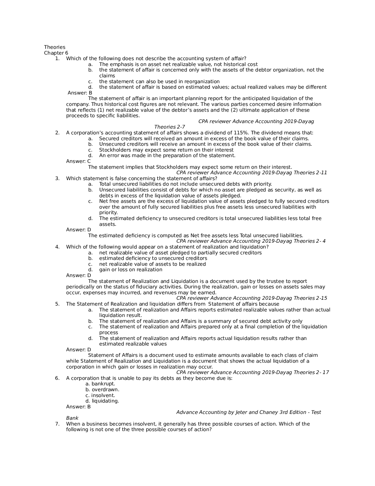 Preview image for Advanced Accounting Theories Test Bank Question And Answers (100% CORRECT)