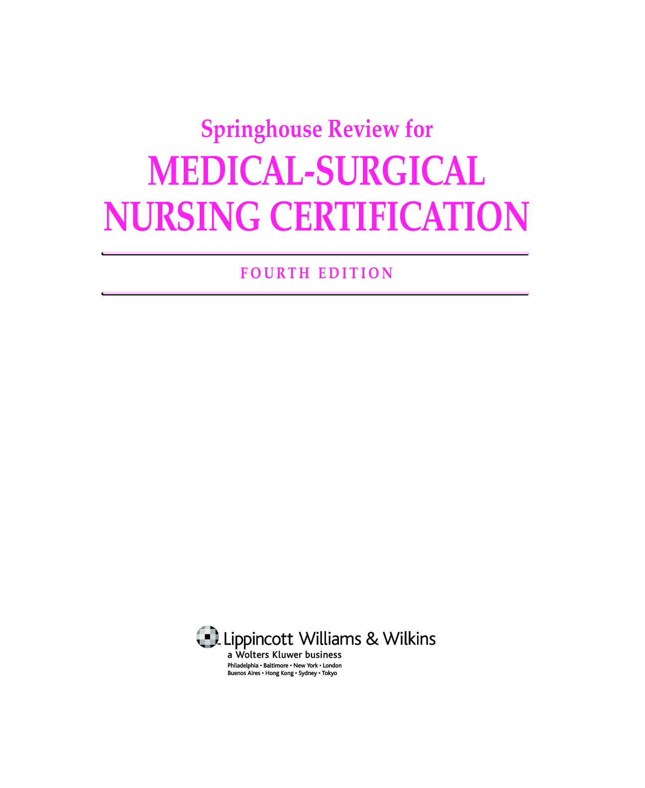 Preview image for Springhouse Review for CRITICAL CARE  NURSING CERTIFICATION FOURTH EDITION