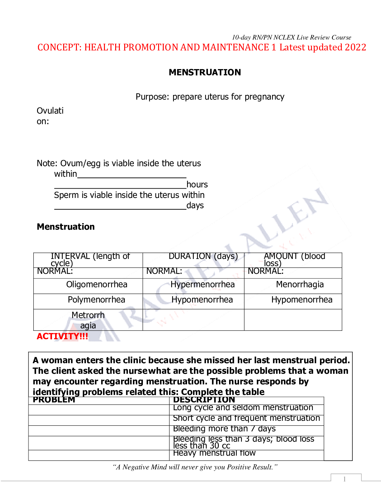 Preview image for CONCEPT: HEALTH PROMOTION AND MAINTENANCE 1 Latest updated 2022,100% CORRECT