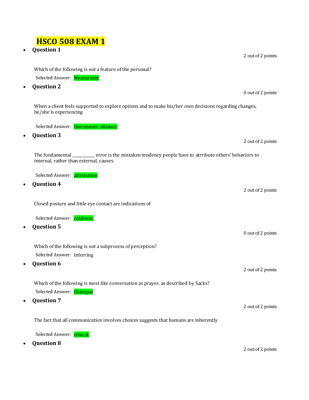 Preview image for HSCO 508 exam 1 questions and answers solution new solution
