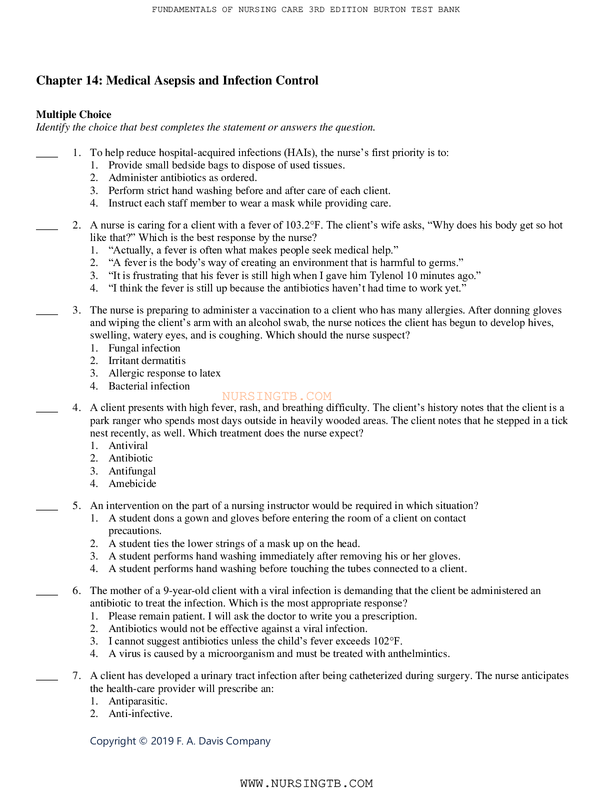 Preview image for Medical Asepsis and Infection Control