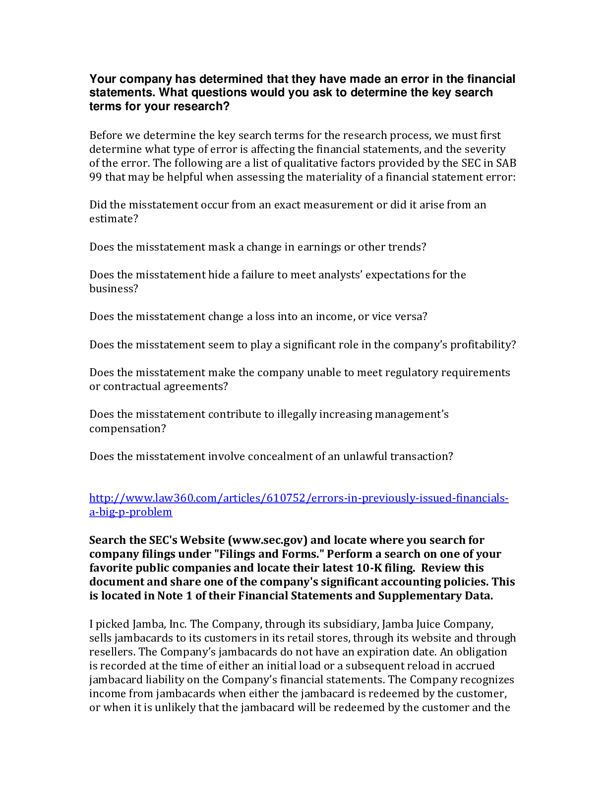 Preview image for ACCT 540 Week 4 (Assignments & Discussions)