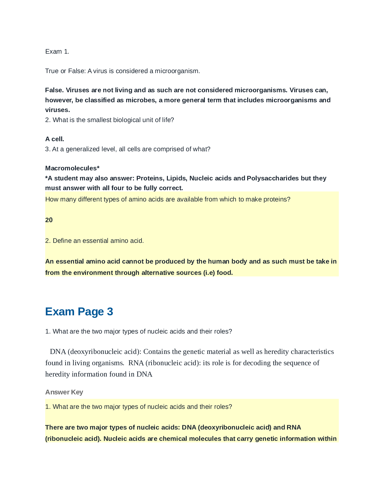 Preview image for Microbiology (BIO 171) - Exam
