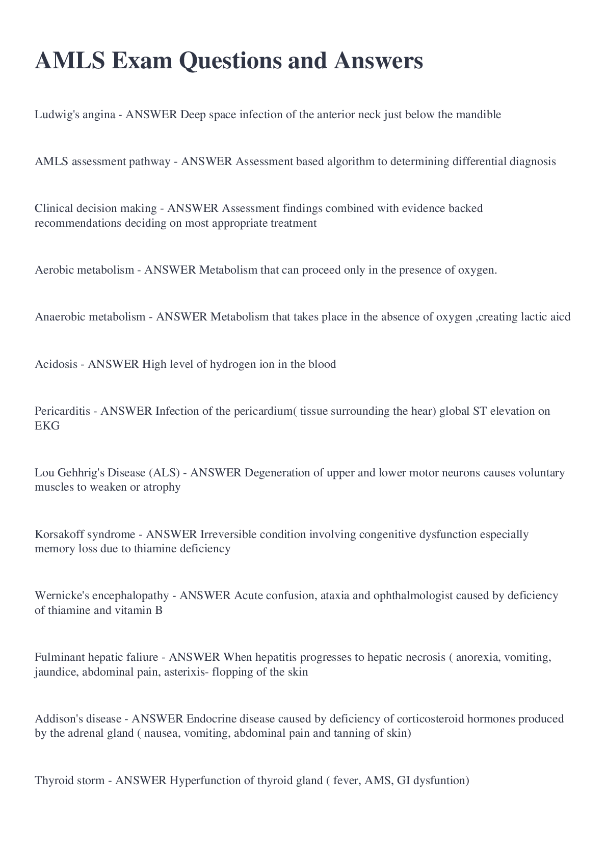 Preview image for AMLS Exam Questions and Answers