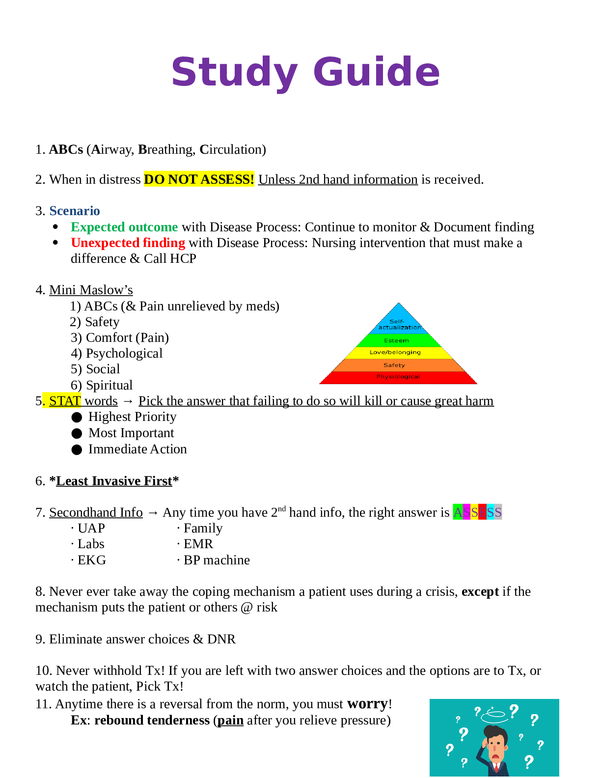 Preview of NURS 203:ATI Comprehensive exam 2020.STUDY GUIDE - 52 PAGES.