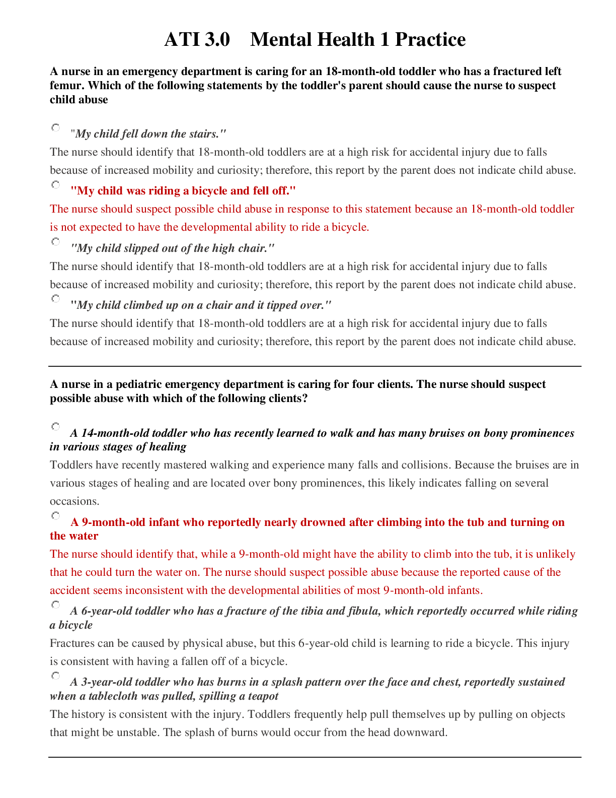 Preview image for ATI Mental Health 1 Practice questions