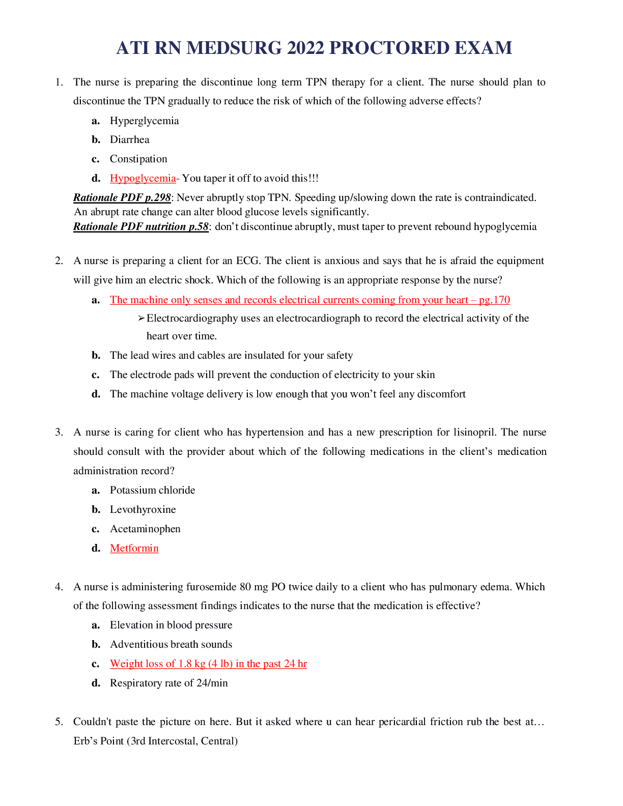 Preview image for ATI RN MEDSURG 2022 PROCTORED EXAM