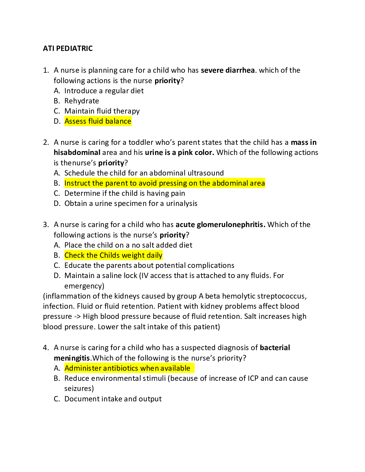 Preview image for ATI PEDIATRIC