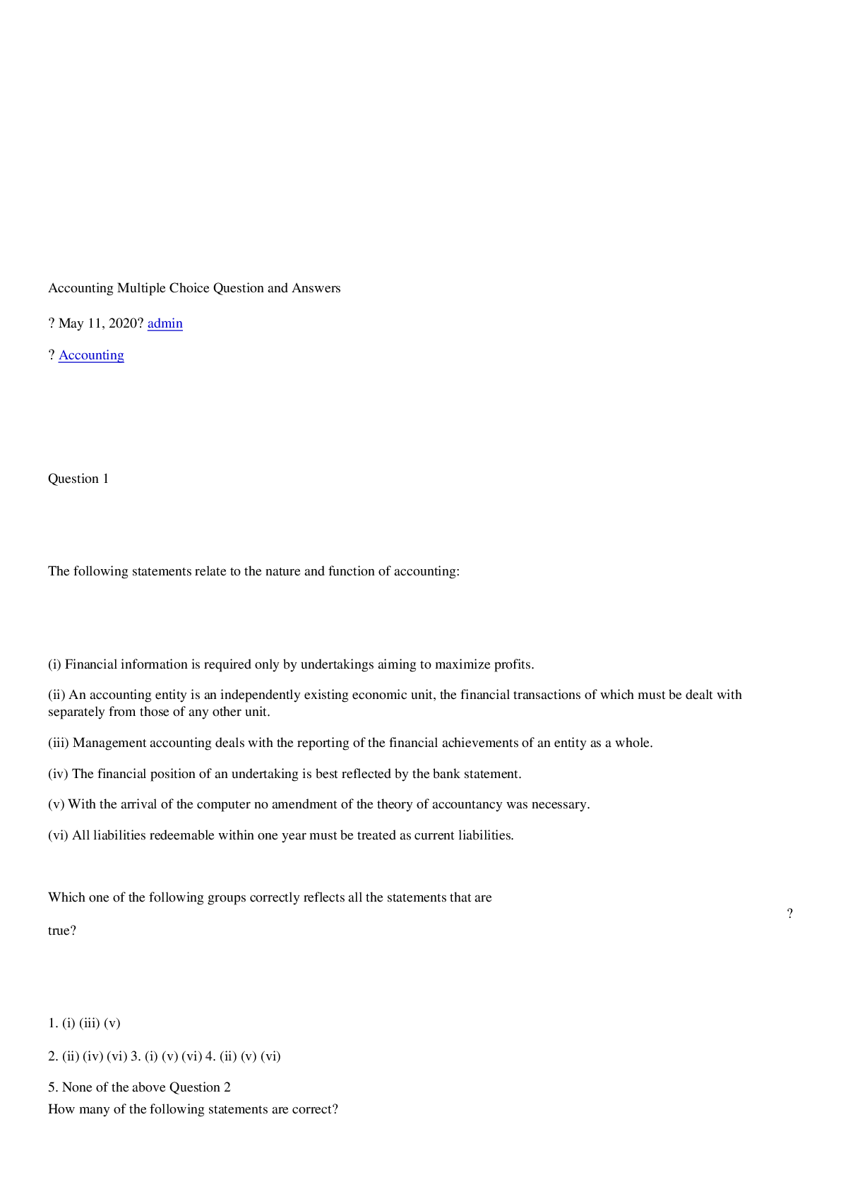 Preview image for Accounting_Multiple_Choice_Question_and_ANSWERS. ( ANSWERS AVAILABLE AT THE LAST PAGE)
