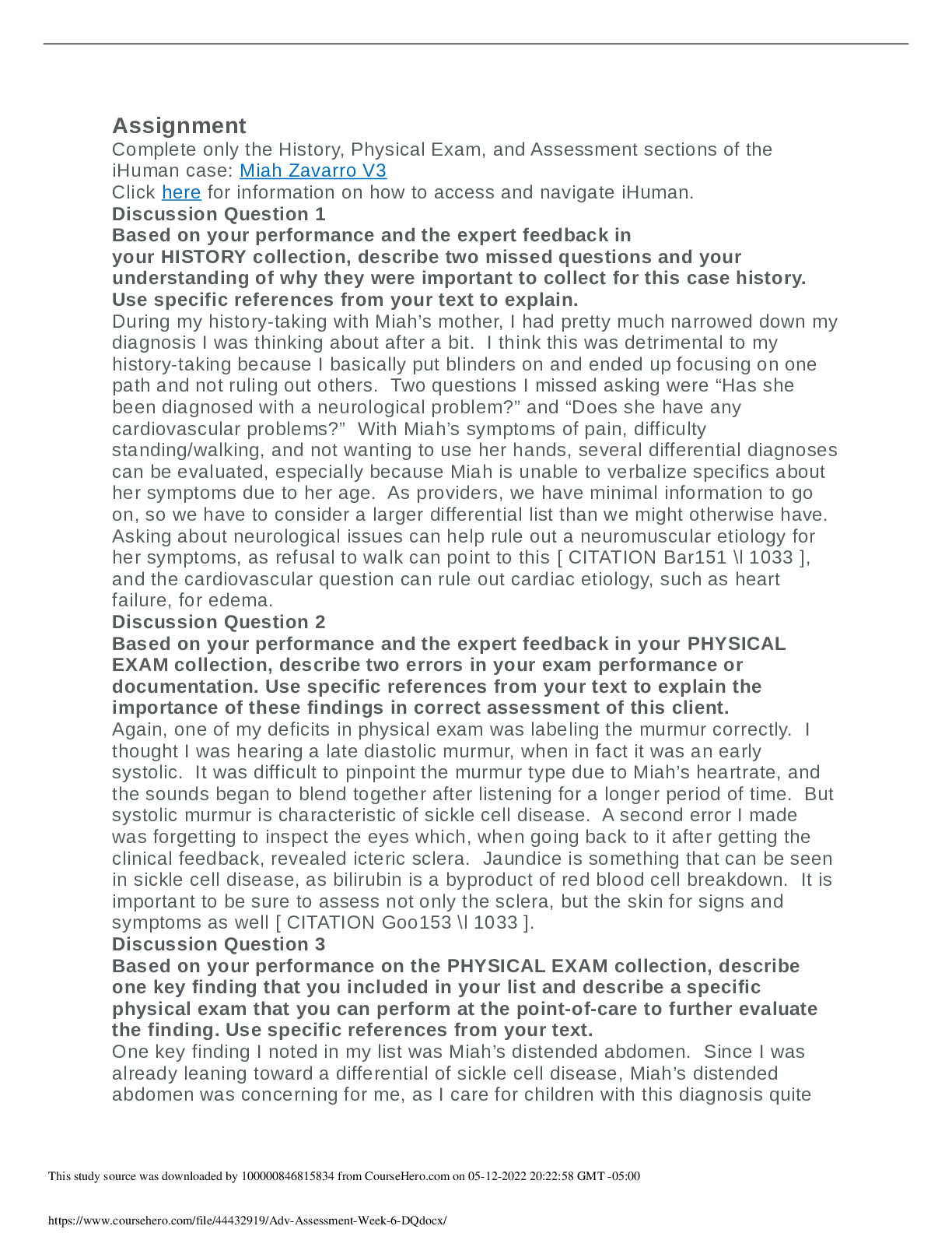 Preview image for South University, SavannahNSG 6020Adv Assessment Week 6 DQ.