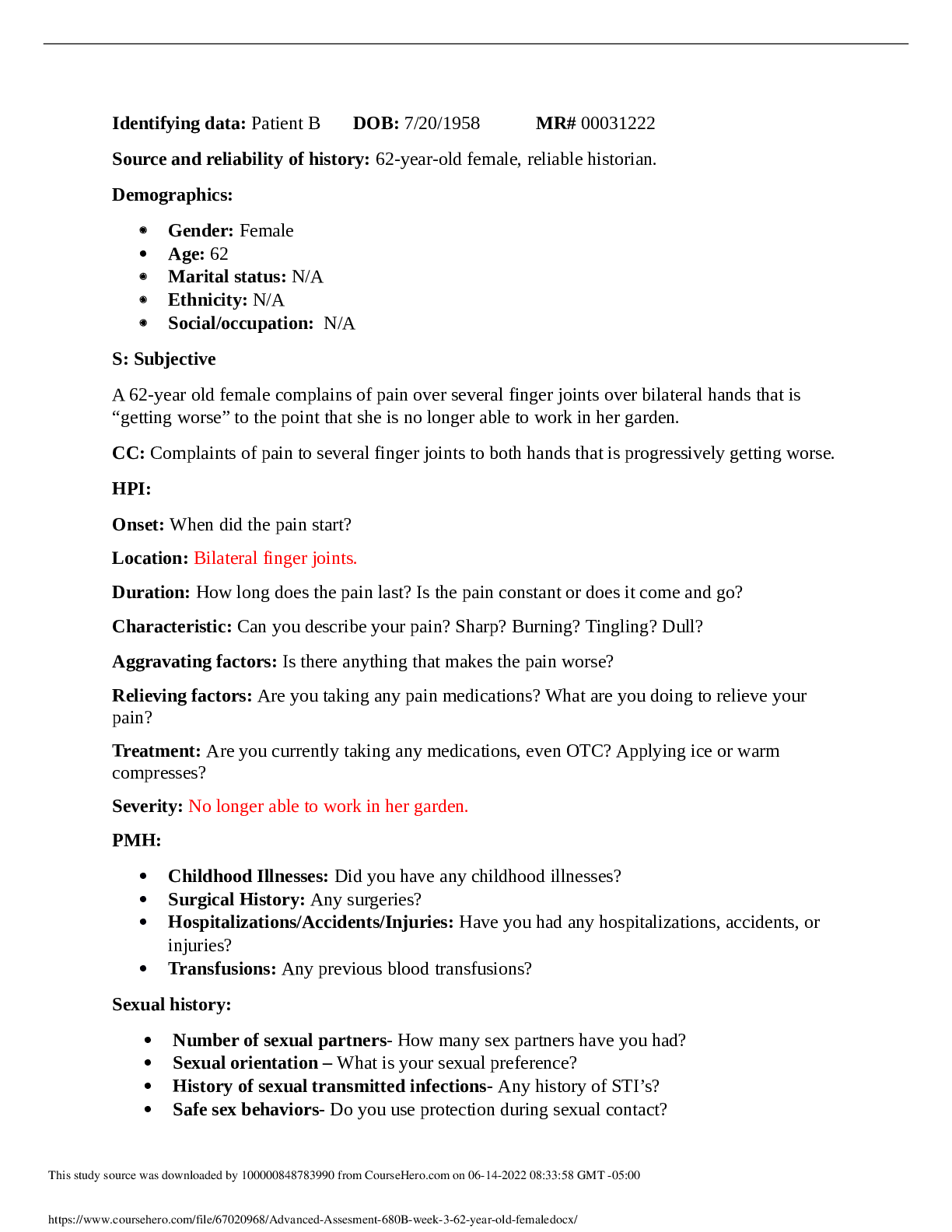 Preview image for NURS 680 Advanced Assessment WEEK 3