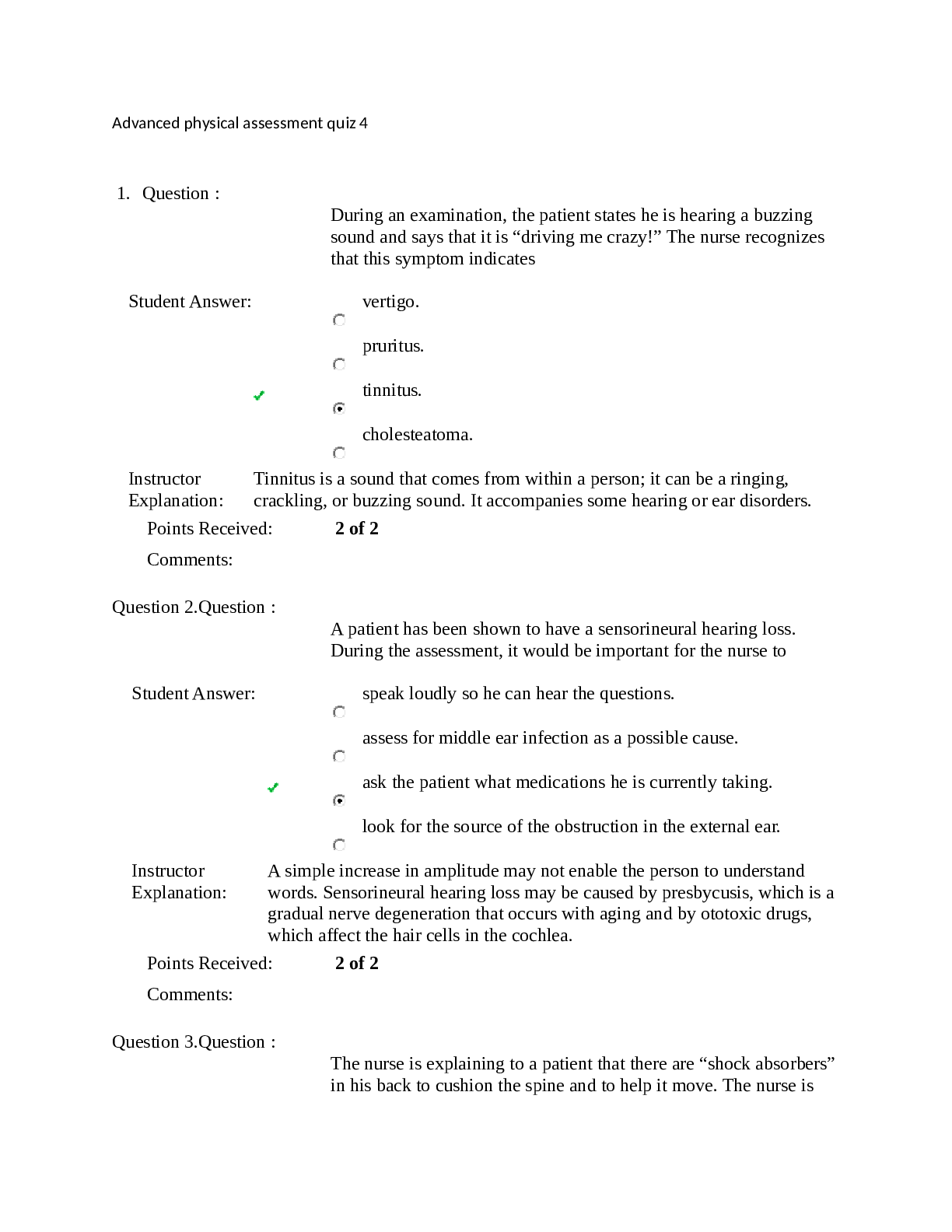 Preview image for Advanced physical assessment quiz 4