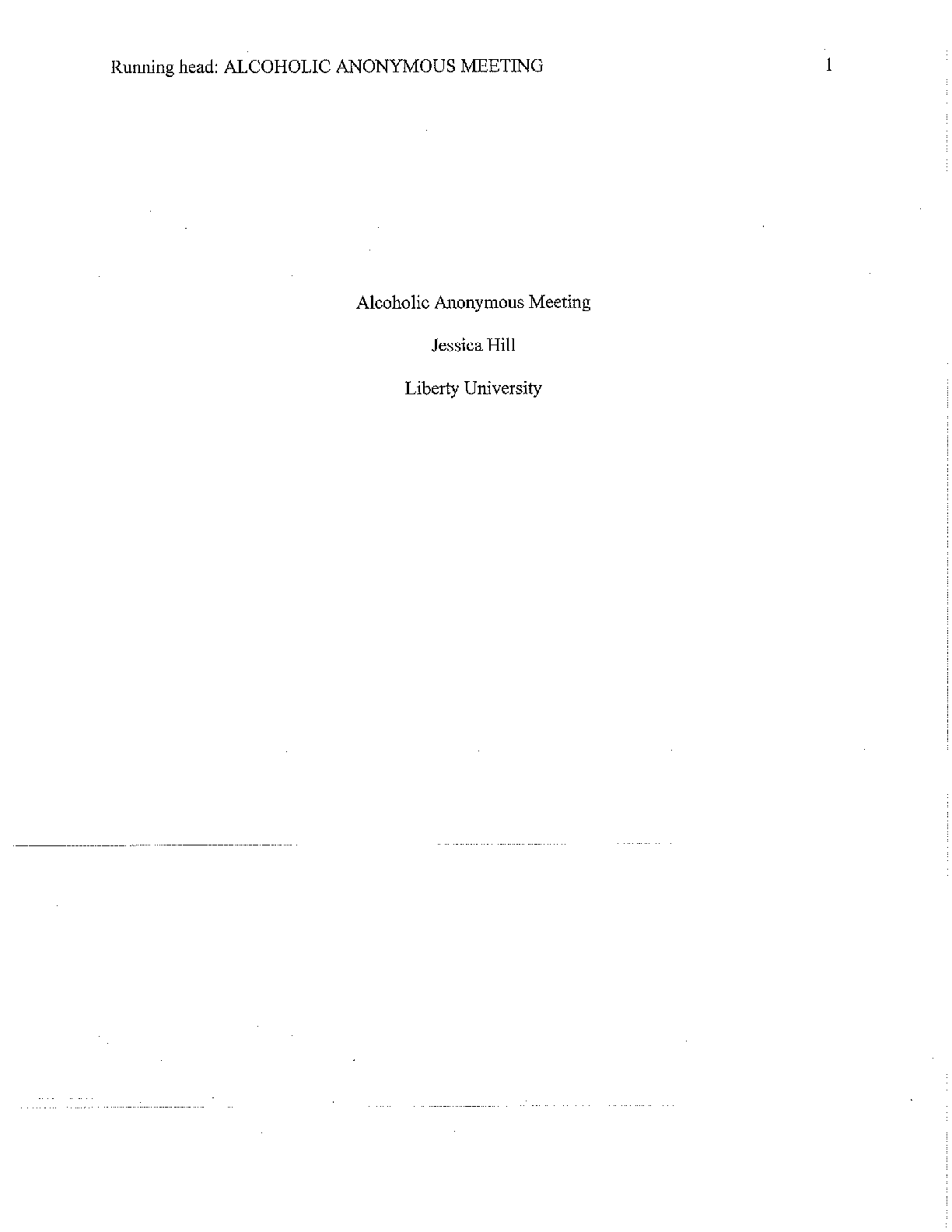 Preview image for HSCO 511 Alcoholic Anonymous Paper