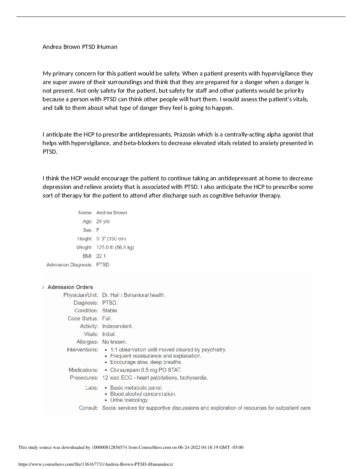 Preview image for Andrea Brown PTSD iHuman