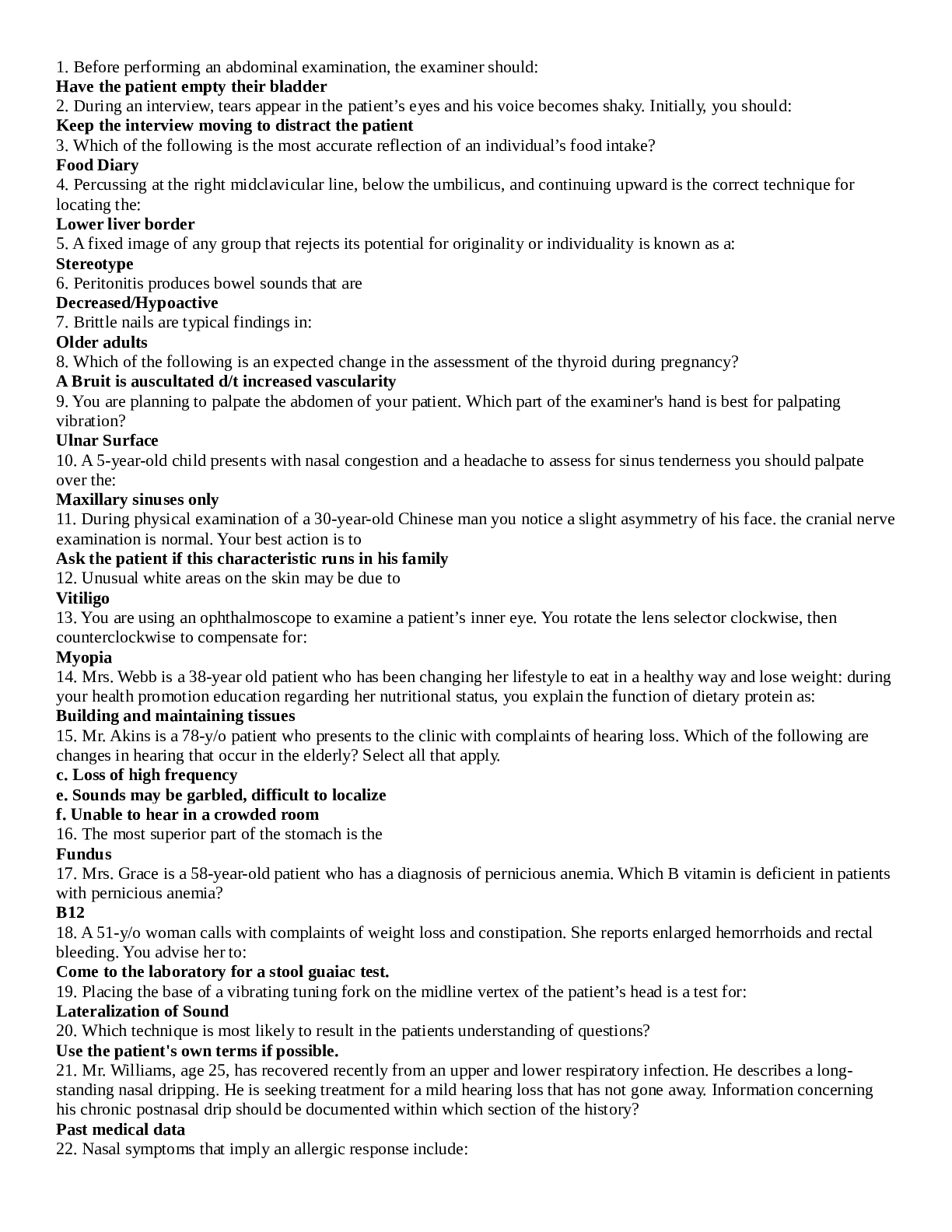 Preview image for WALDEN UNIVERSITY NURS 6512 Assessment Midterm revision Questions for Nursing school students