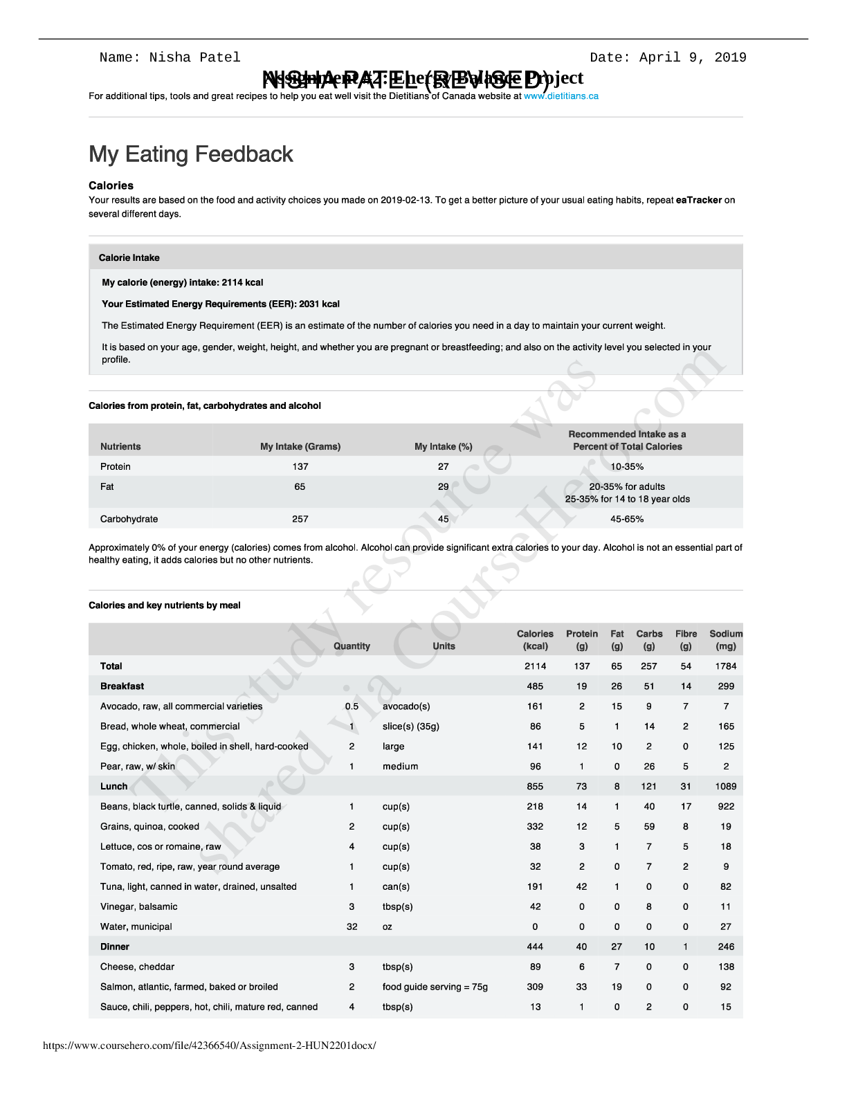 Preview image for HUN 2201 Assignment 2