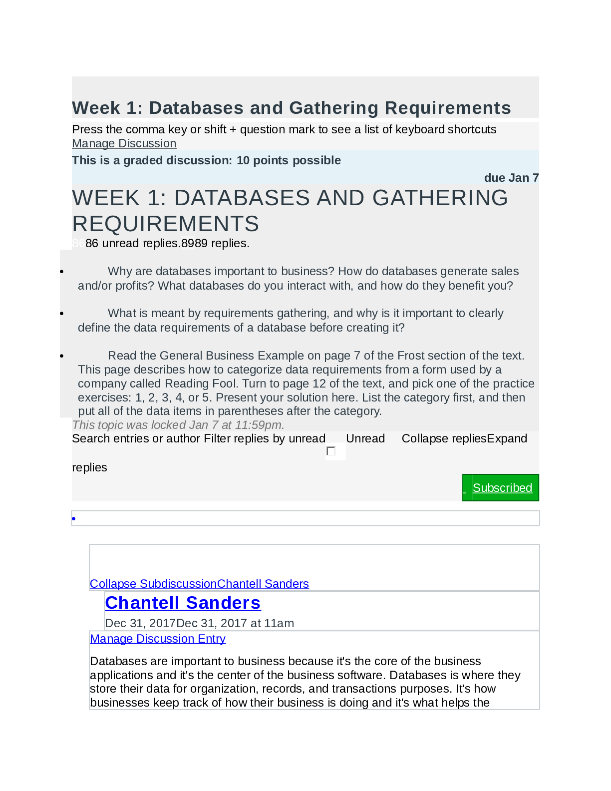Preview of BIS245 WEEK1 Databases and Gathering Requirements