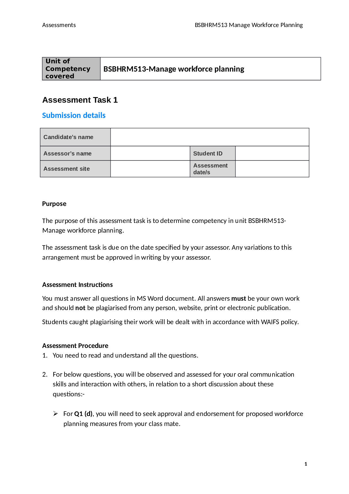 Preview of BSBHRM513 - Assessment 1 (1).docx