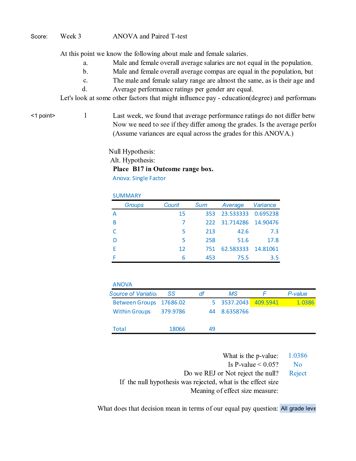 Preview of BUS308_Week_3_Data_Questions & Answers > ANOVA and Paired T-test