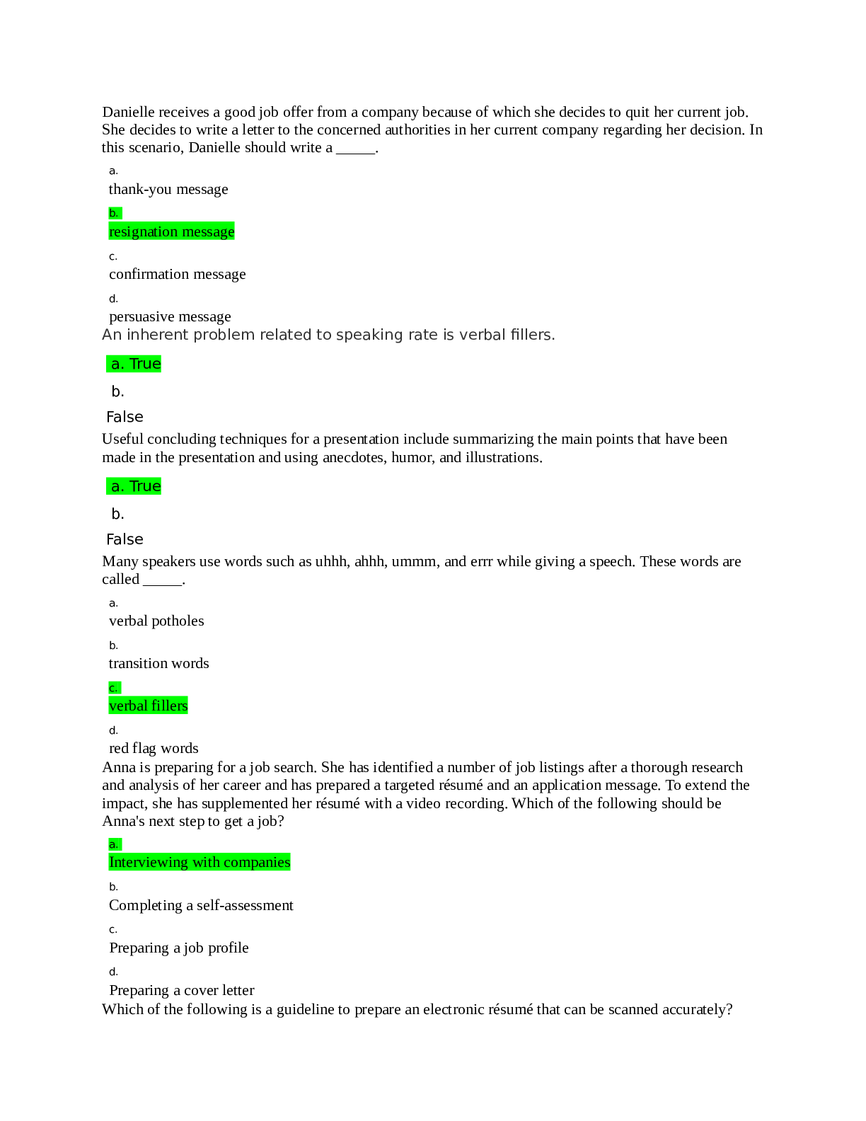 Preview image for BUSI 300 Test 4 Questions and Answers -All Answers are Correct