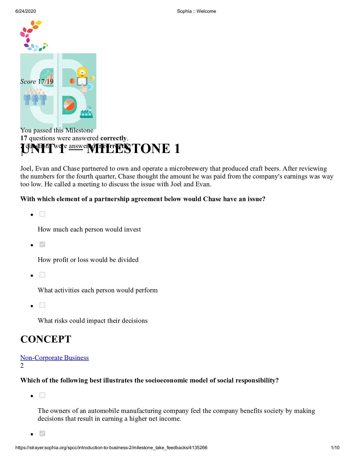 Preview image for Bus 100 Unit 1 Milestone 1