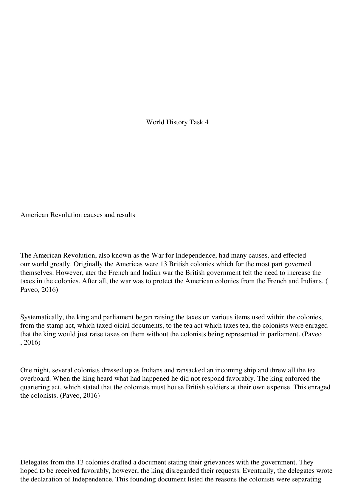 Preview image for C375 Survey Of World History Task 4