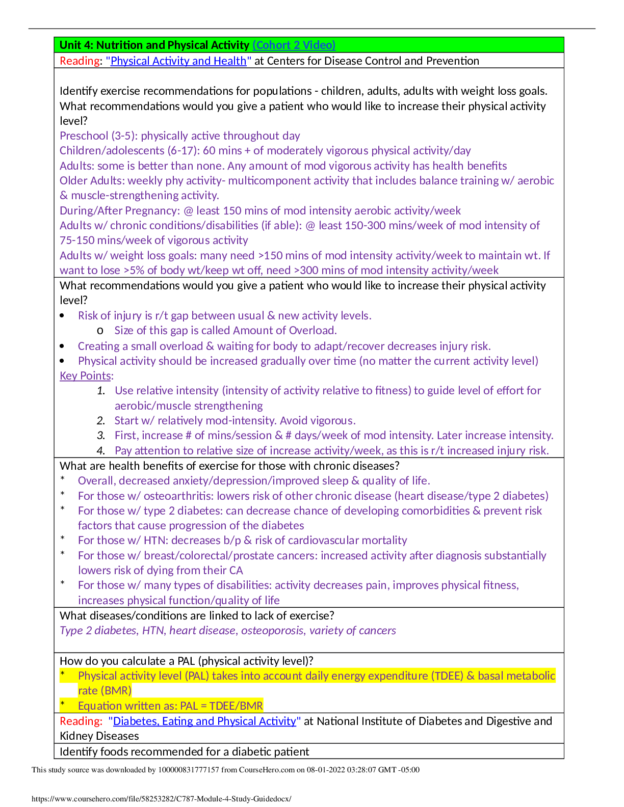 Preview of C787 Module 4 Study Guide.