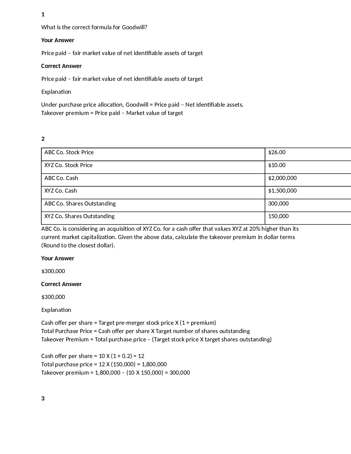 Preview of University of North Georgia, Gainesville FINC 4000 CFI Mergers and Acquisitions 1