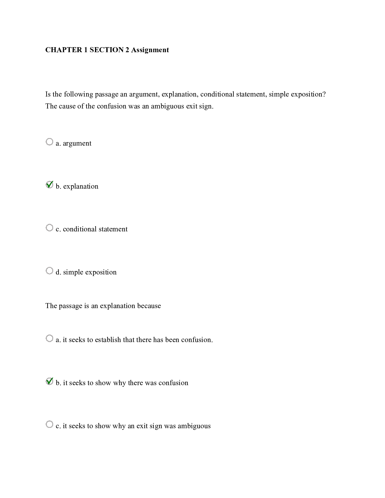 Preview of Hunter College, CUNYPHILO 103CHAPTER 1 SECTION 2 Assignment