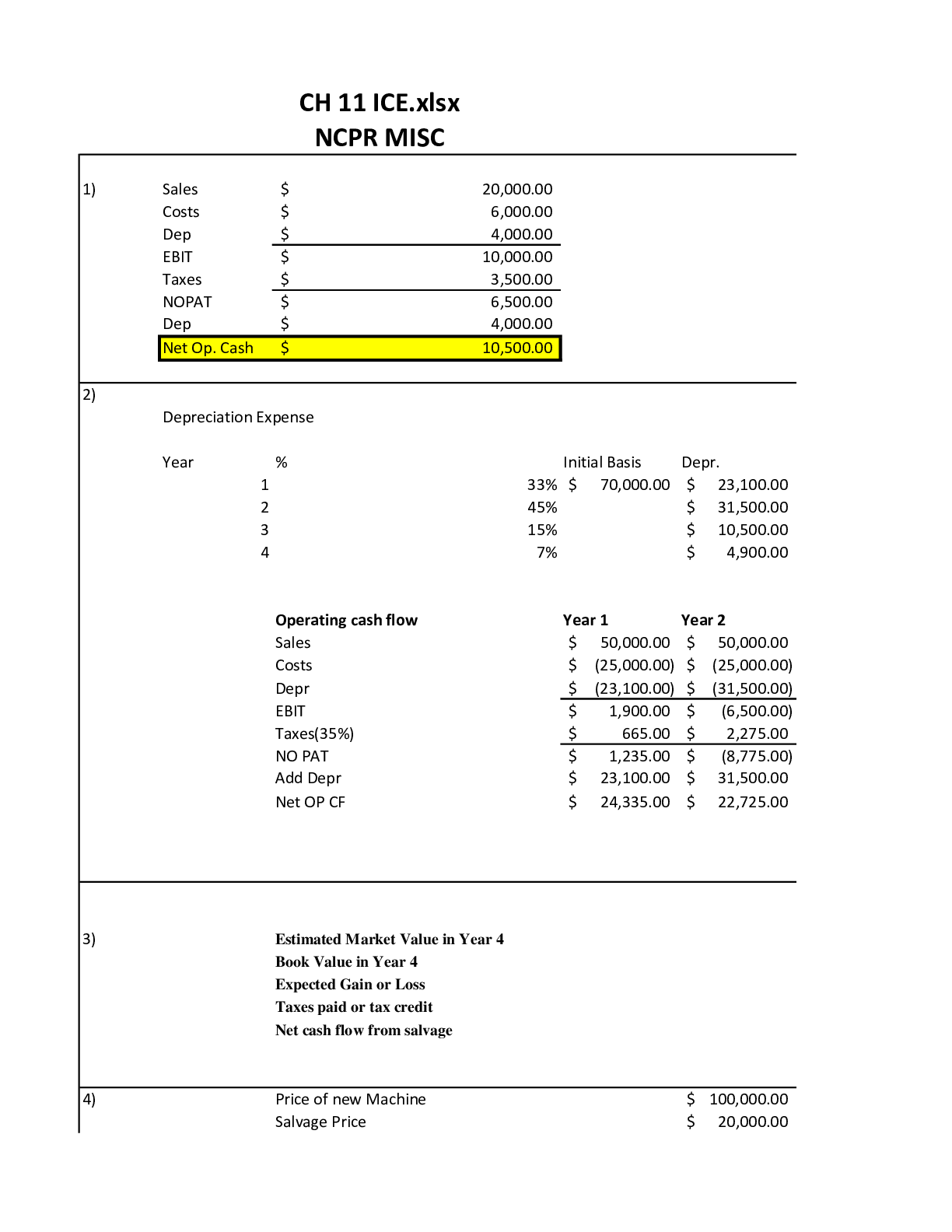 Preview image for CH 11 ICE.xlsx | 2022| 100% Correct Answers