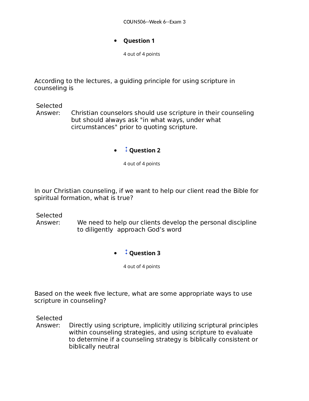 Preview of HSCO 506 EXAM 3 QUESTIONS WITH COMPLETE LATEST GRADE A ANSWERS UPDATE 2020