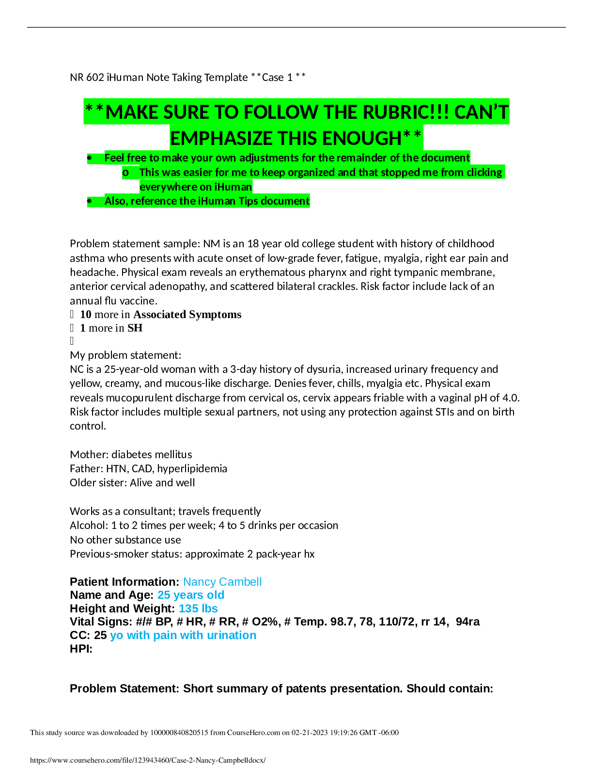 Preview image for Nancy Campbell: "Pain with Urination"