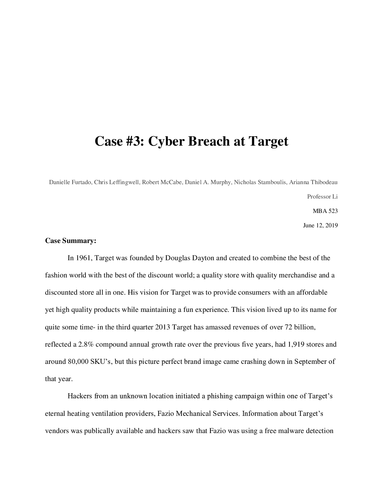Preview image for Case Study > Case #3: Cyber Breach at Target