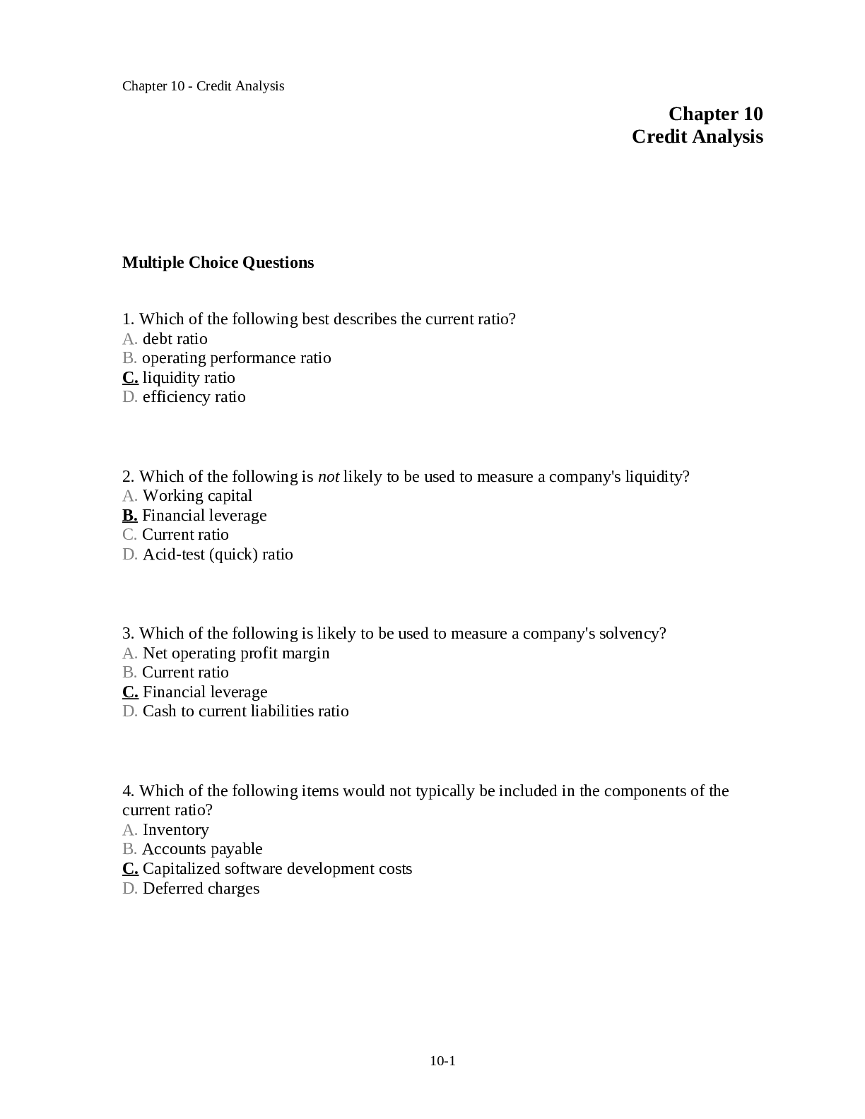 Preview image for FINANCE 4303 Chap010