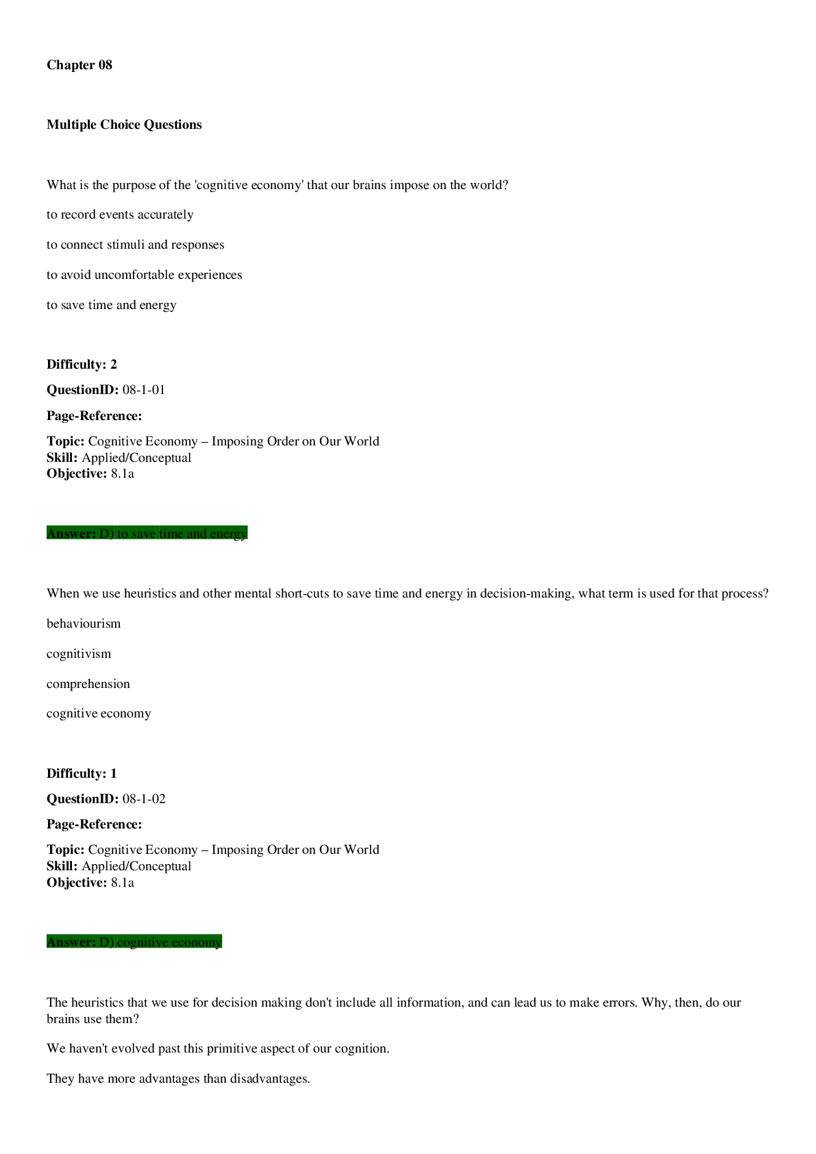 Preview image for PSYCH MISC CHAPTER 08 EXAM QUESTIONS AND ANSWERS.