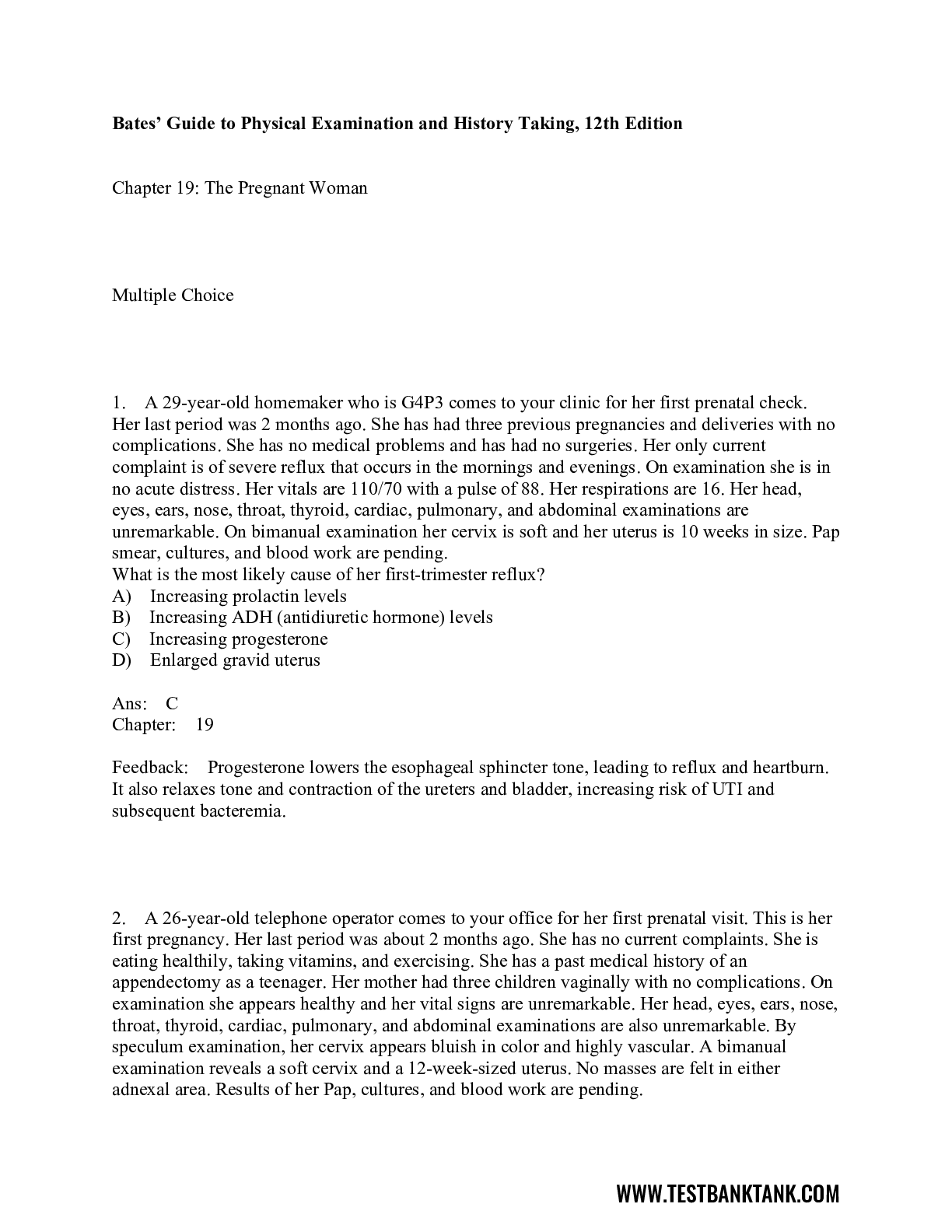 Preview image for Chapter 19: The Pregnant Woman ; Bates’ Guide to Physical Examination and History Taking, 12th Edition