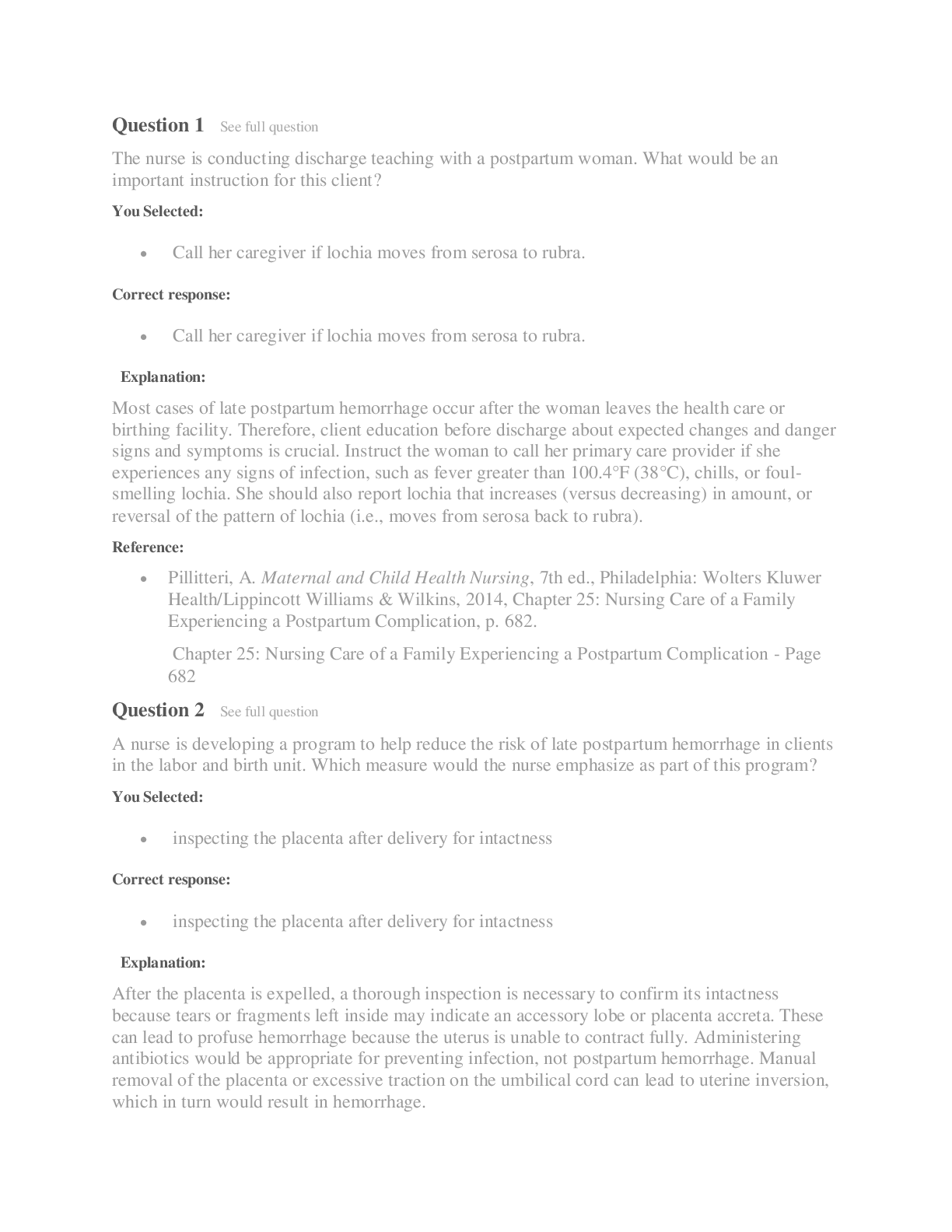 Preview image for maternal questions