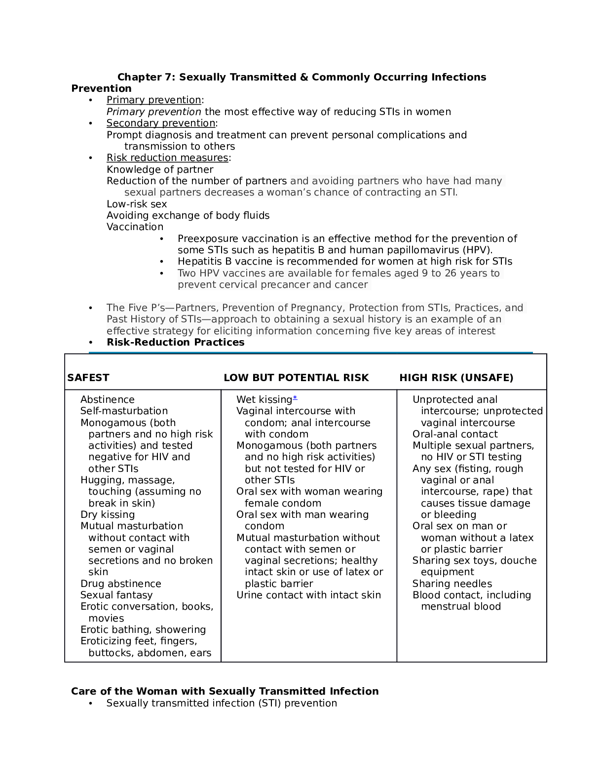 Preview of College of New Rochelle - NURSING 328Chapter 7 Lowdermilk