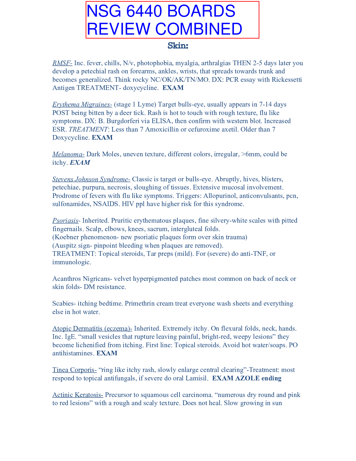 Preview image for NSG 6440 Copy of BOARDS REVIEW COMBINED