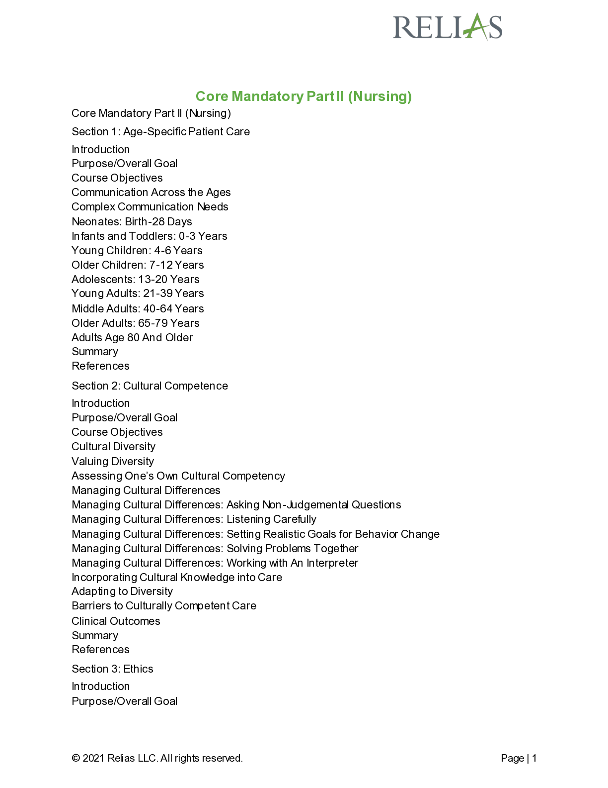 Preview image for Core Mandatory Part II (Nursing) Study Guide