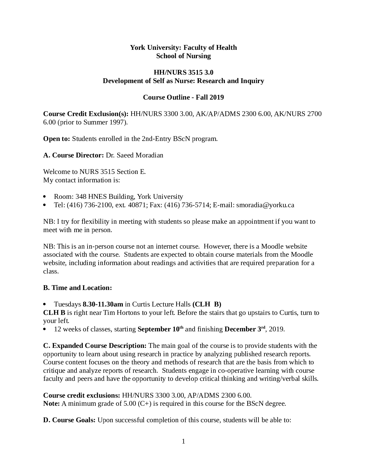 Preview image for Course outline