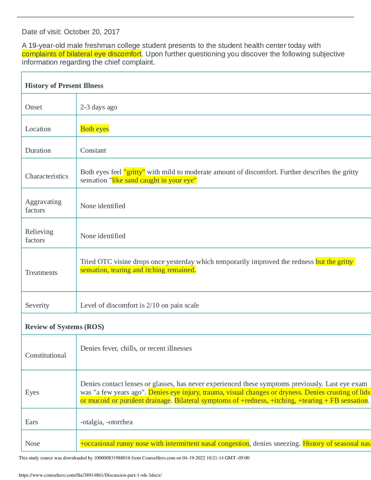 Preview image for NR 511 DISCUSSION PART 1 WEEK 3 (PERTINENT INFORMATION)