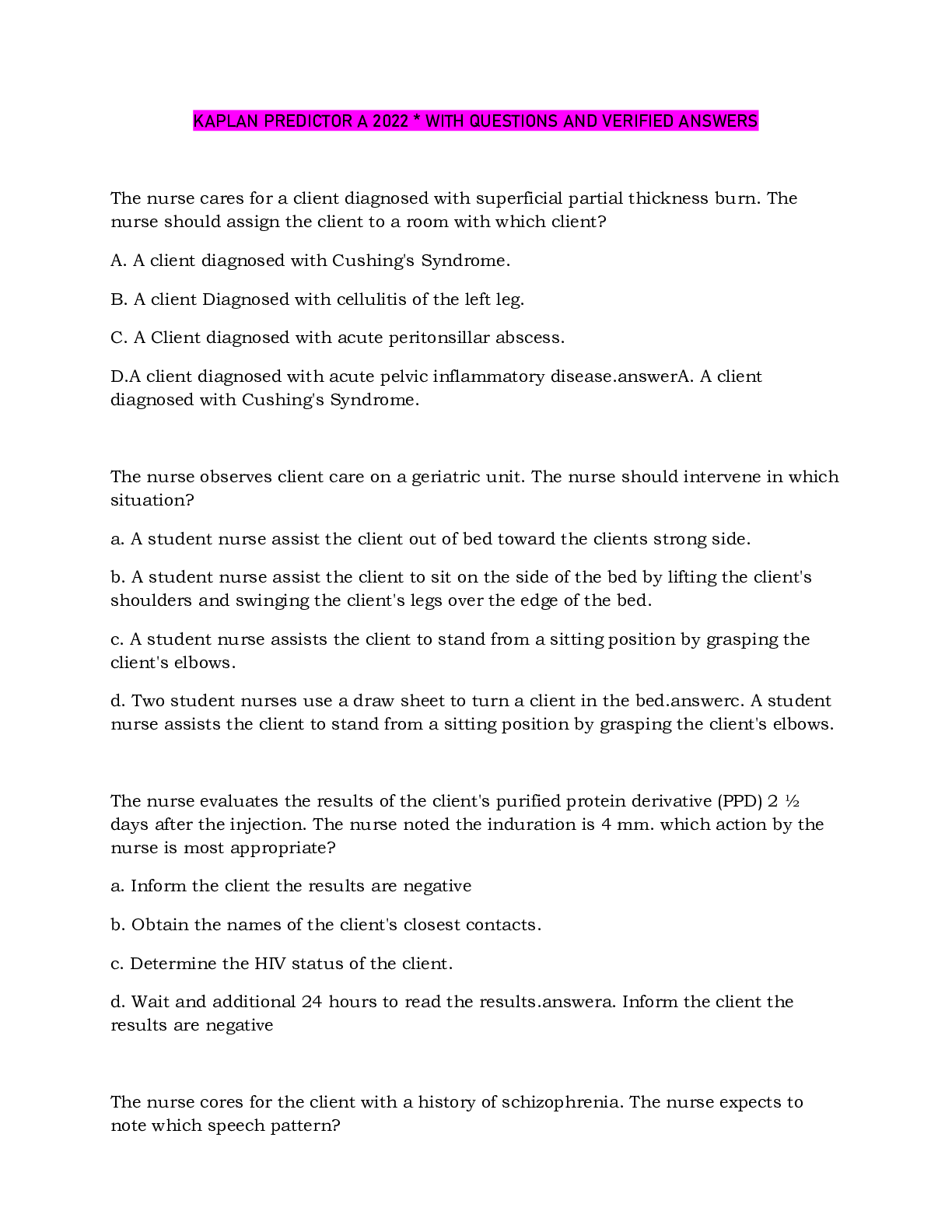 Preview image for WB4081 - Posttest - Nursing Home Infection Preventionist Training Course (updated with correct answers)