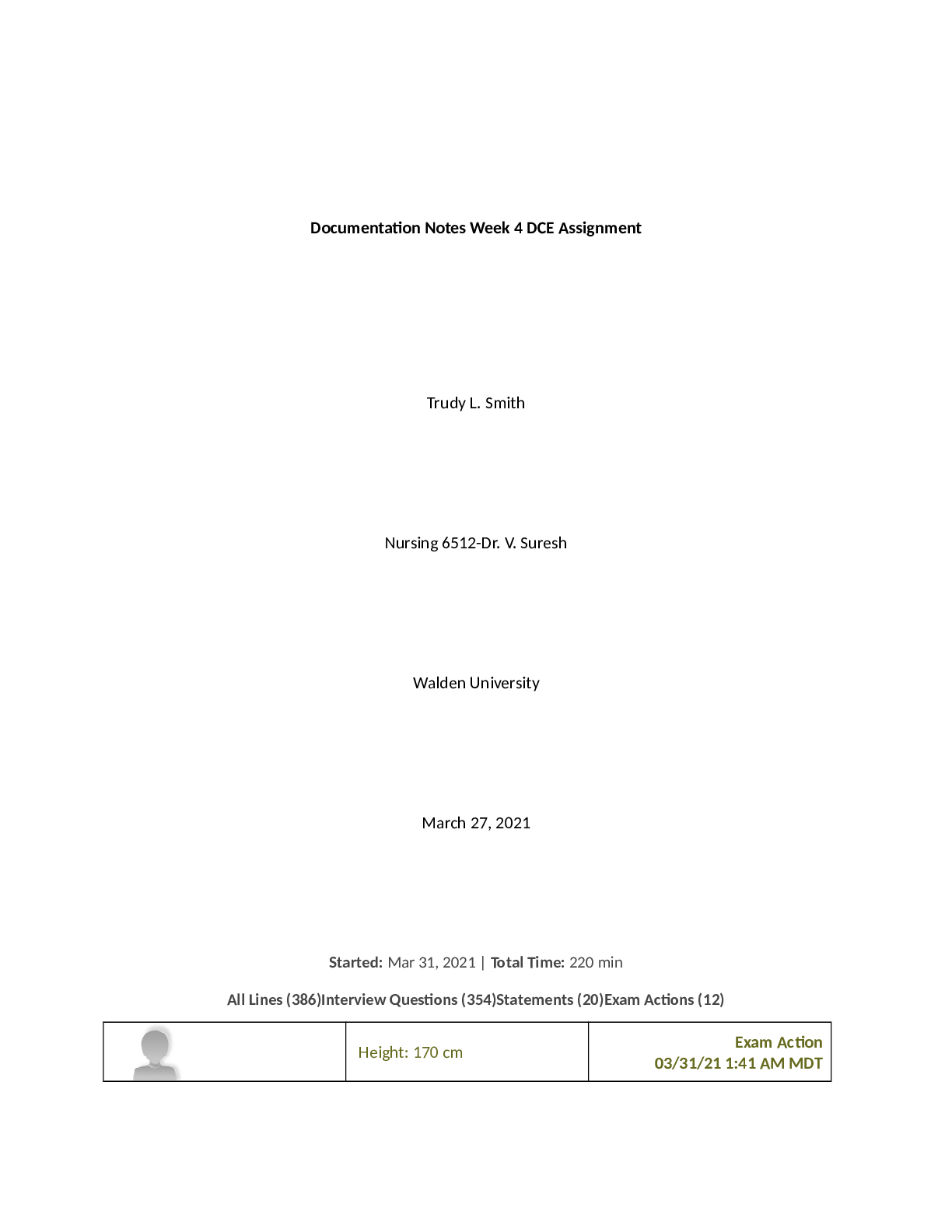 Preview image for NSG 6521 ,Documentation Notes Week 4 DCE Assignment Latest Version 2021